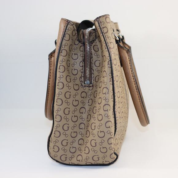 GUESS Classic Monogram Satchel Tote - Picture 3 of 9